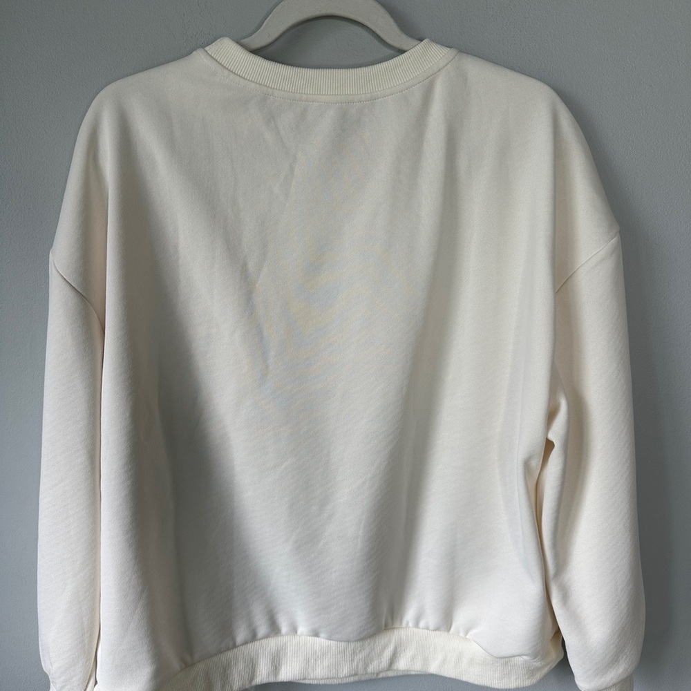 Source Unknown Cream Floral Appliqué Sweatshirt L - Picture 10 of 10